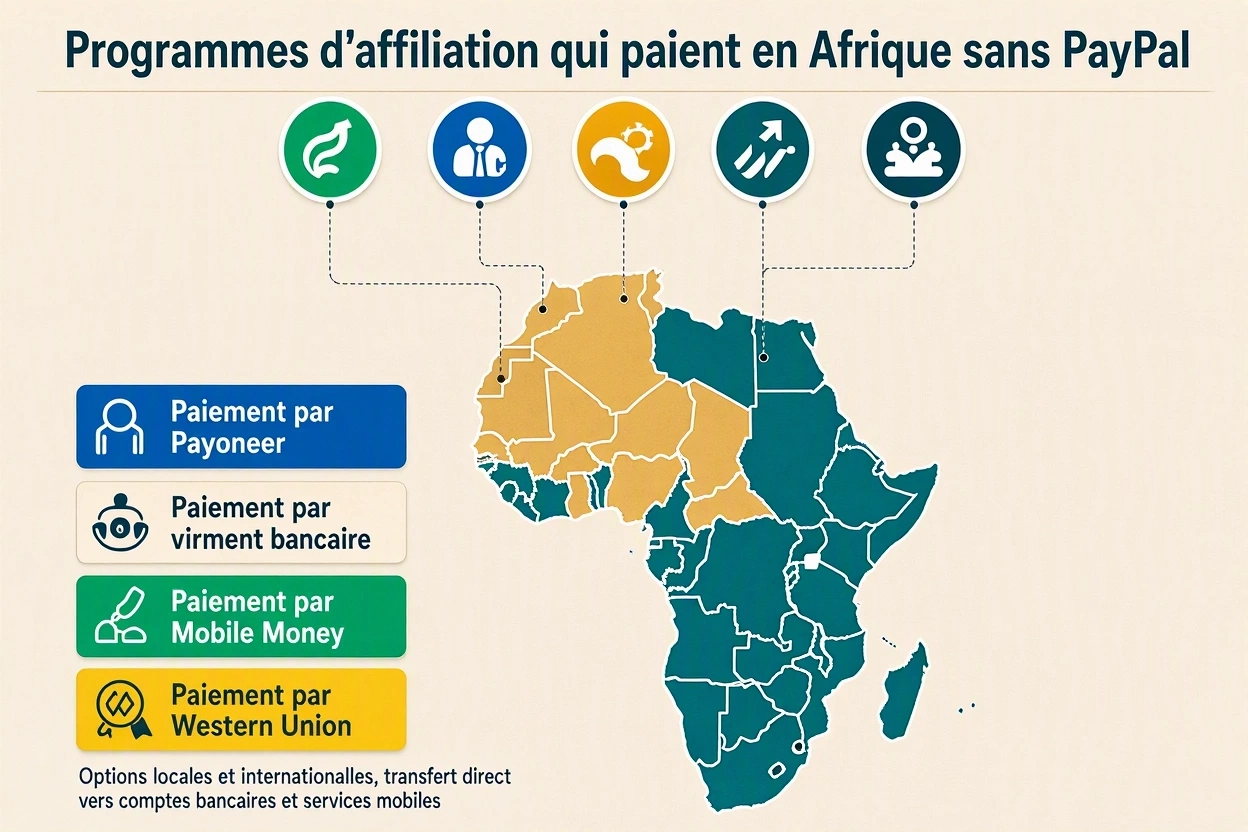 Programmes d'affiliation qui paient en Afrique sans PayPal